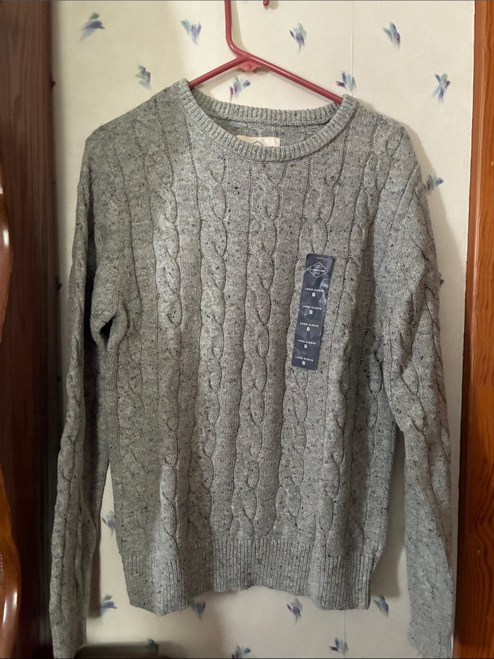 St. John's Bay Heather Gray Cable Knit Pullover